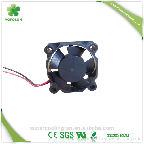 30x30x10mm 5V mini toyon fan 12V low noise high rpm 3010 dc fan